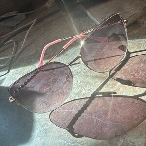 Stylish Pink and Gold Sunglasses